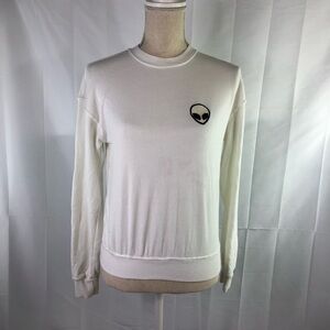 Brandy Melville white alien sweater